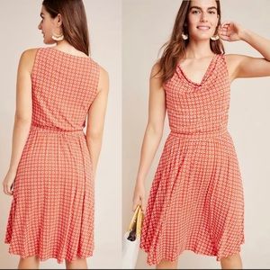 Anthropologie Maeve Orange Daisy Brianne Dress
